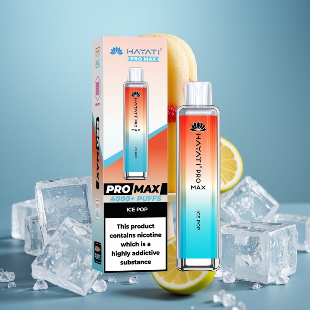 Hayati Pro Max 4000 Puffs Jednorazové Vape Ľadový Cukrík s 1400mAh batériou Hayati Pro Max 4000 Puffs Jednorazové Vape s 2ml nádržou