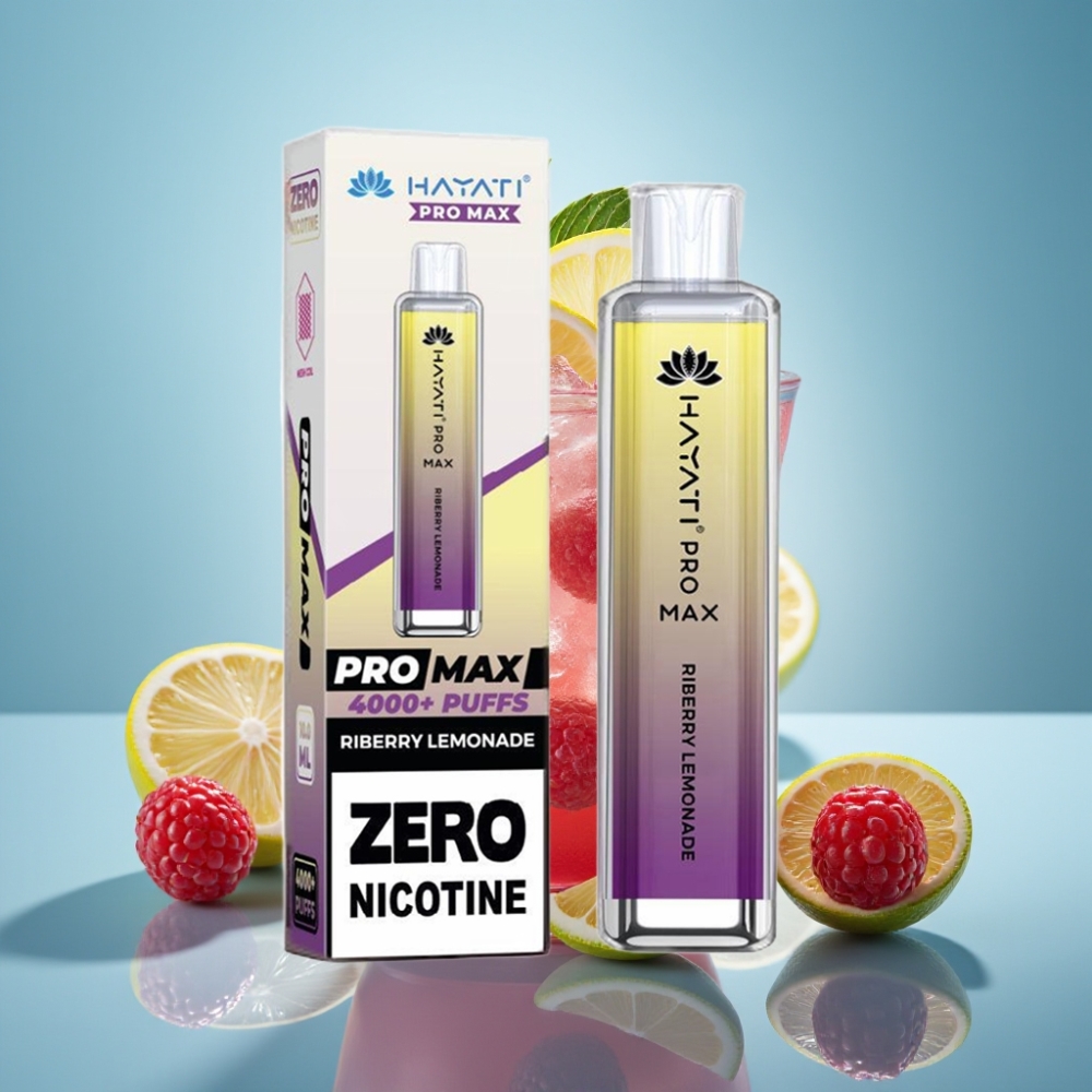 Hayati Pro Max 4000 Puffs Jednorázová E-cigareta Ríbezľová Limonáda 5 Nikotín