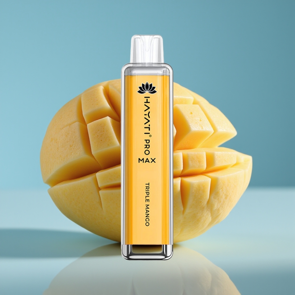 Hayati Pro Max 4000 Pufov Jednorazové Vape Triple Mango 5 Nikotín Hayati Pro Max 4000 Pufov Jednorazové Vape 1400mAh Batéria