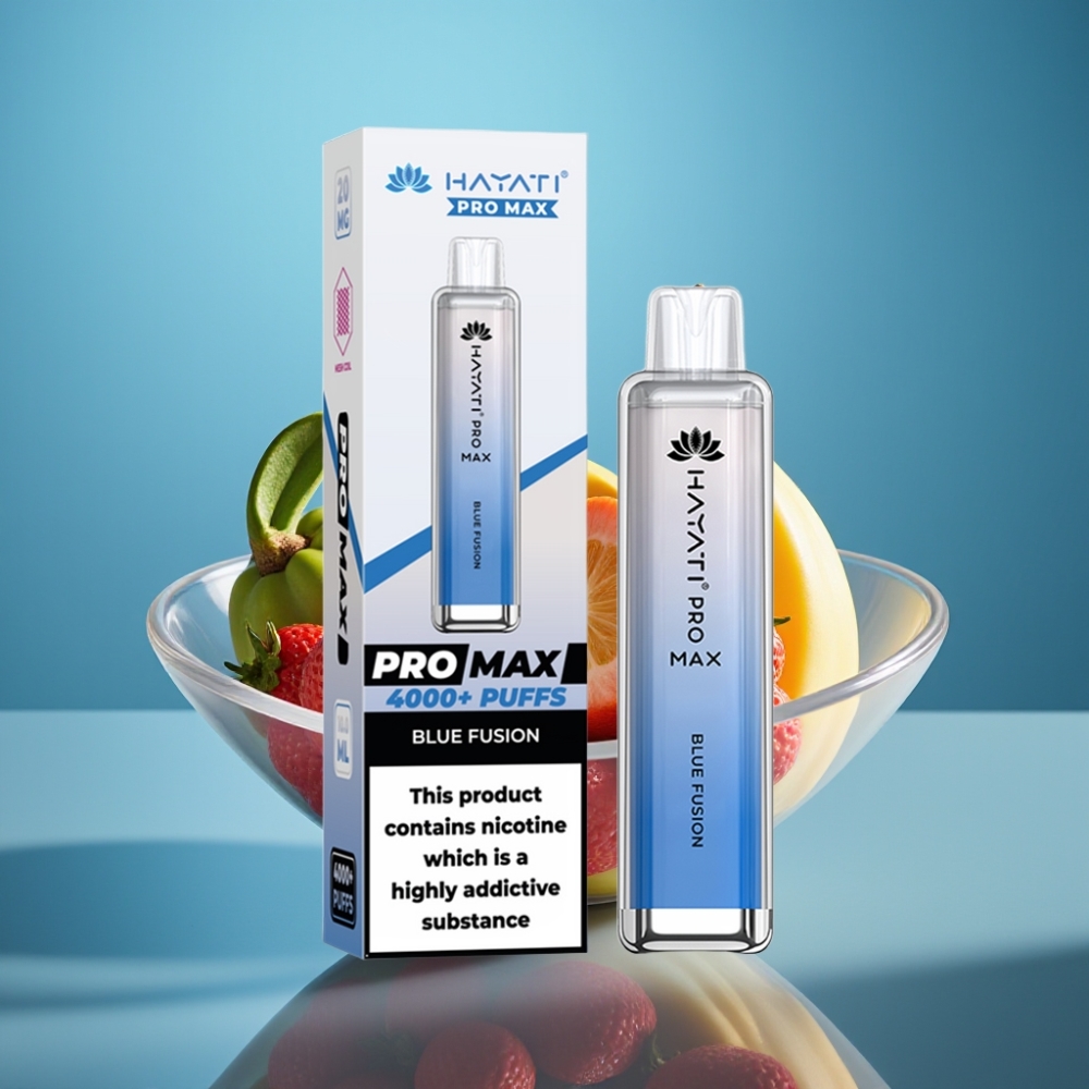 Hayati Pro Max 4000 Pôfov Jednorazová E-cigareta Modrá Fúzia 5 Nikotín