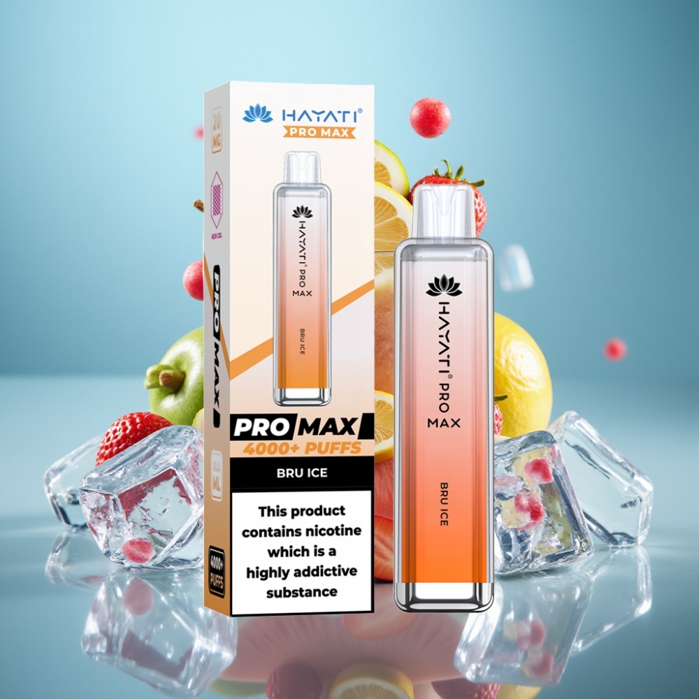 Hayati Pro Max 4000 Púfov Jednorazové Vape Bru Ľad 2ml/10ml Hayati Pro Max 4000 Púfov Jednorazové Vape 2ml/10ml
