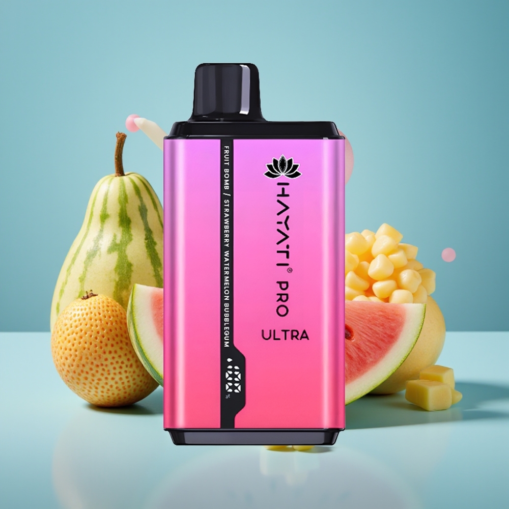 Hayati Pro Ultra 15000 Puffs Dispo Vape Ovocia Bomb Jahoda Vodný Melón Žuvačka