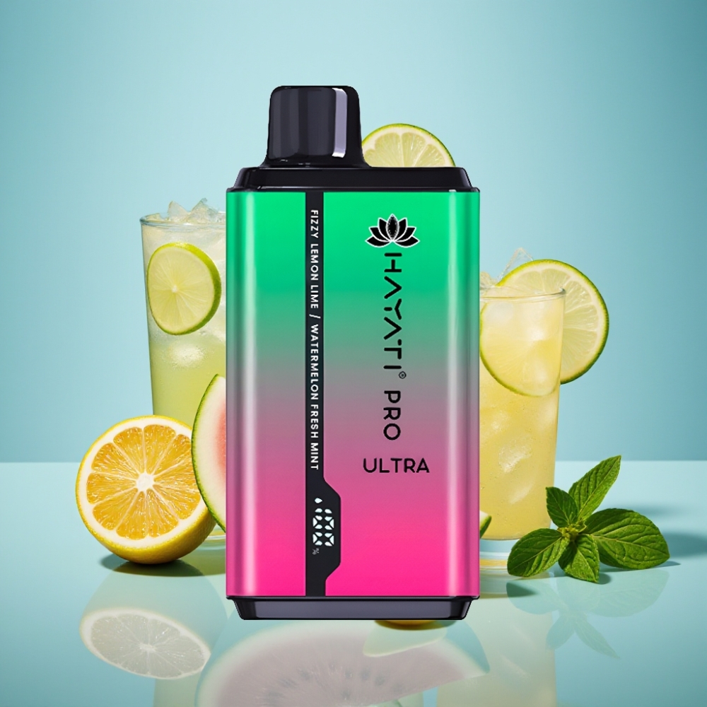 Hayati Pro Ultra 15000 Puffs Fyzický Citrón  Lime Melón Čerstvá Mäta