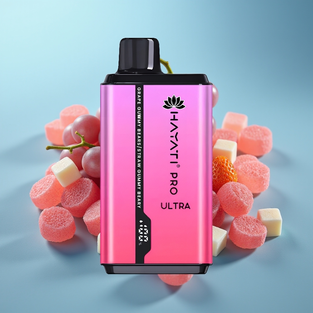 Hayati Pro Ultra 15000 Puffs Jednorazové Vape Gumený Medvedík Jahoda 2×12ml