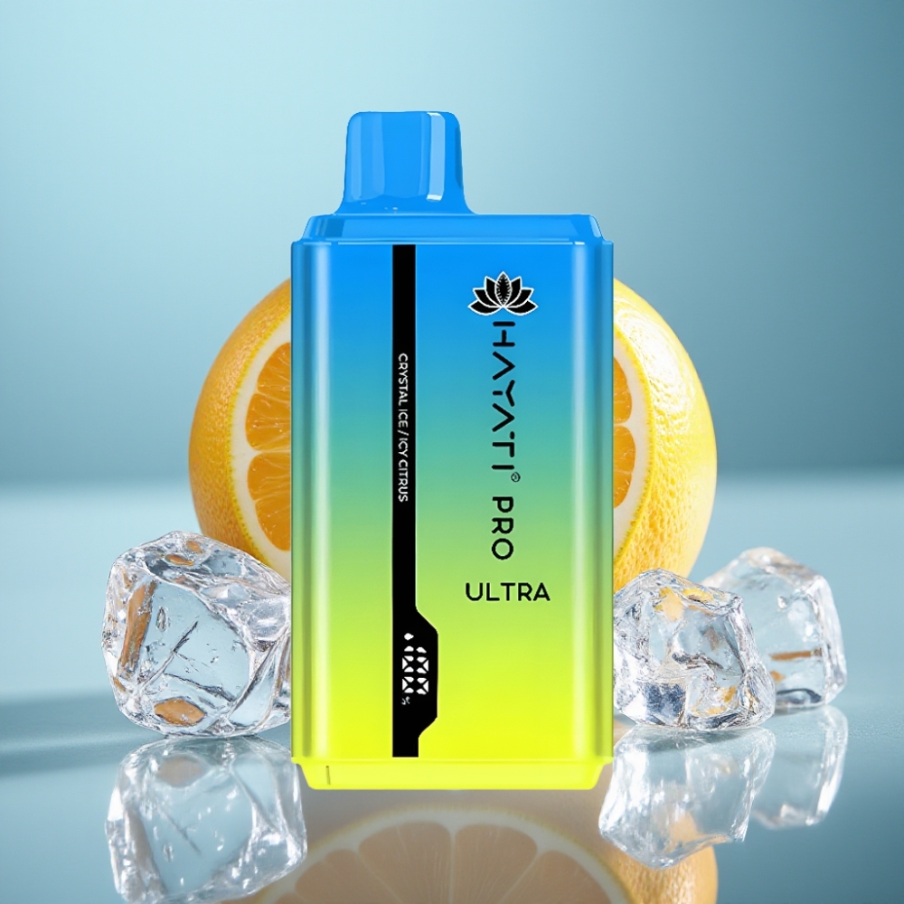 Hayati Pro Ultra 15000 Puffs Jednorazové Vape Kryštálový ľad Icy Citrus 2×12ml