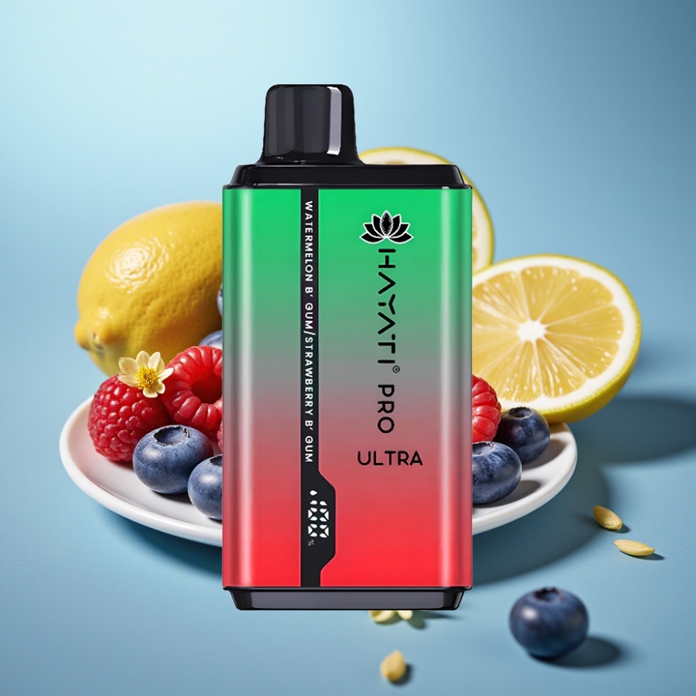 Hayati Pro Ultra 15000 Puffs Jednorazové Vape Čučoriedka Malina 2×12ml