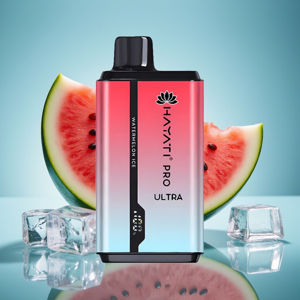 Hayati Pro Ultra 15000 Puffs Vodná Melón Ľad Jednorazové Vape 2×12ml