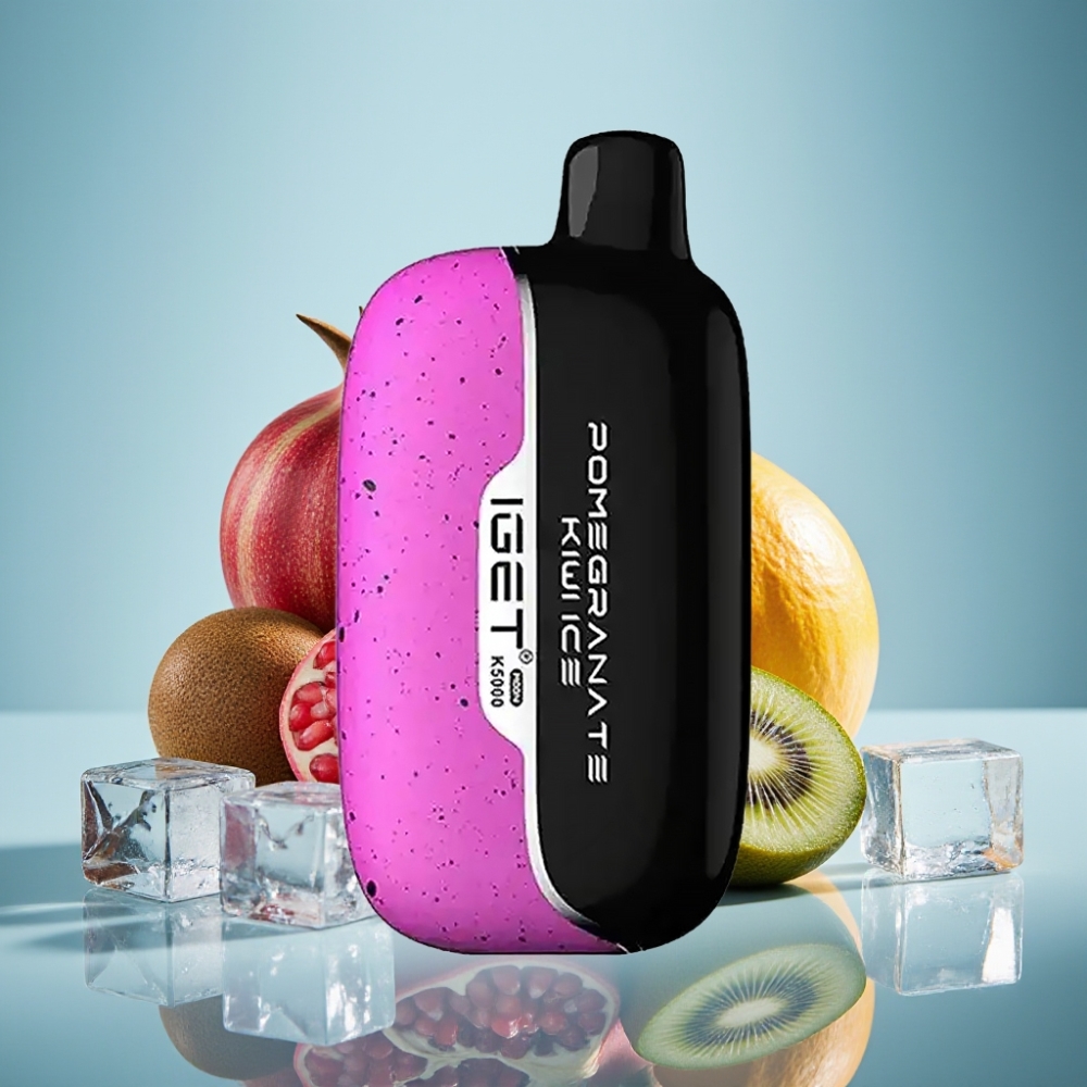 IGET Moon K5000 Puffs Jednorazové Vape Granátové Jahody a Kivi Ľadová 5000 Puffs 815 g