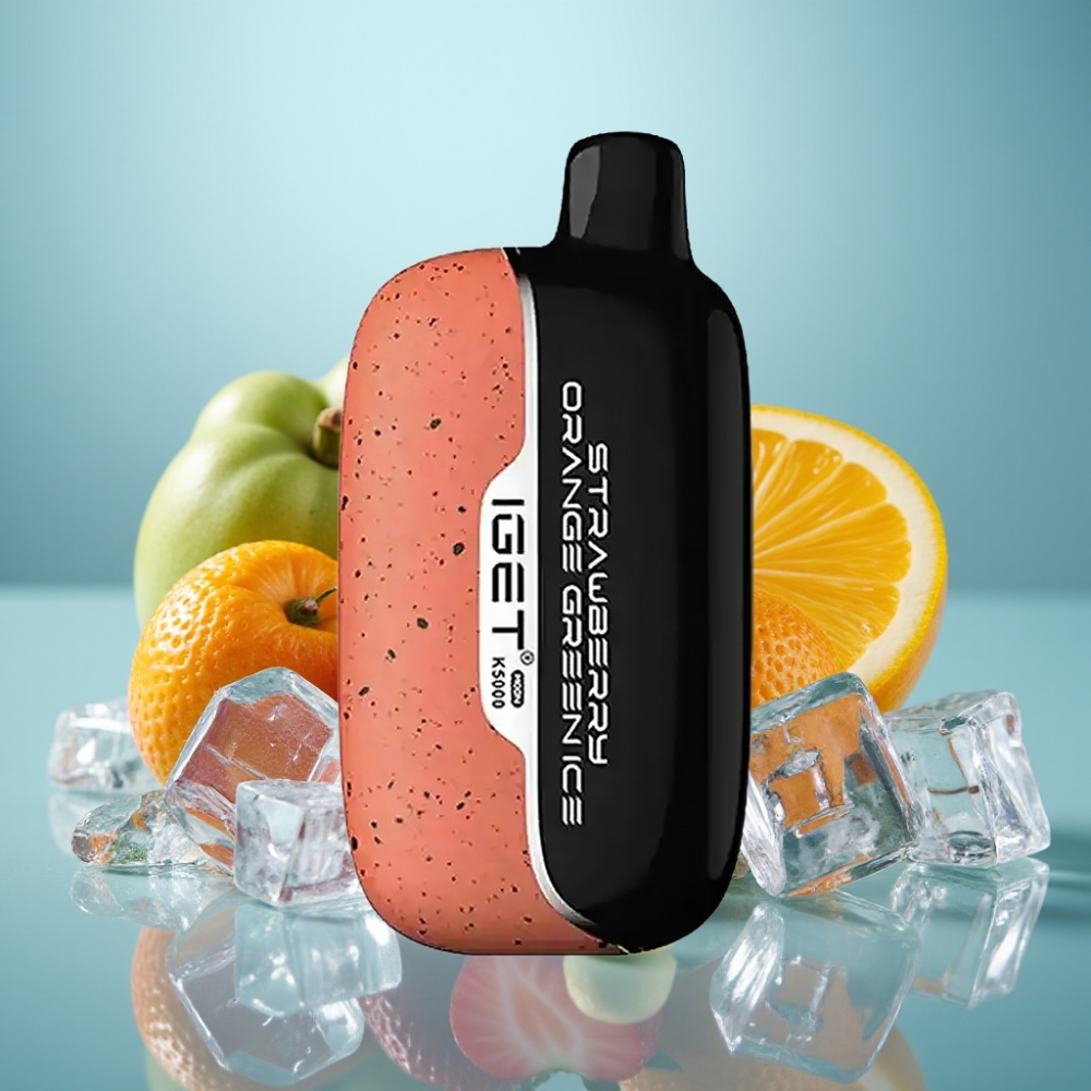 IGET Moon K5000 Puffs Jednorazové Vape Jahoda Pomaranč Zelený Ľad 5000 Puffov