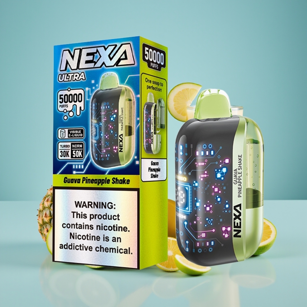 NEXA Ultra 50K Jednorazové Vape Guava-Ananás 20ml/5 NEXA Ultra 50000 Puffs Jednorazové Vape Guava-Ananás 800mAh