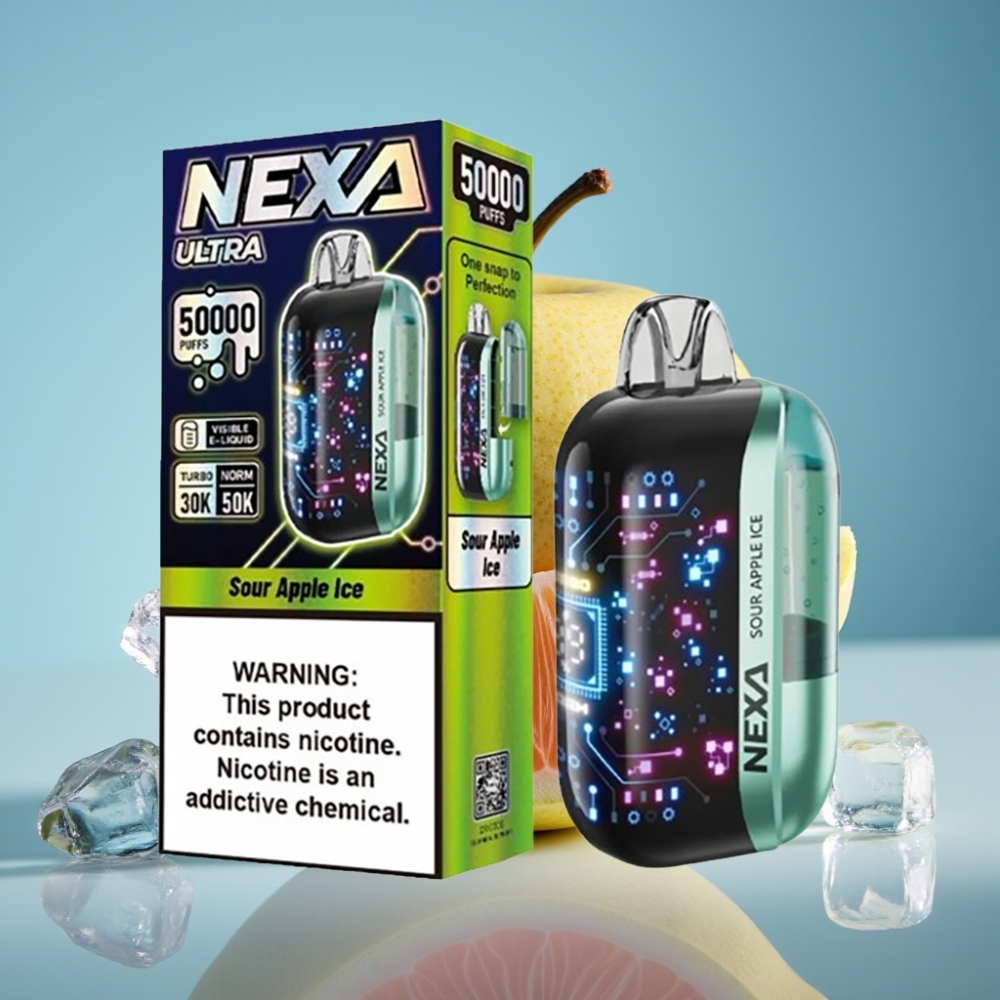 NEXA Ultra 50K Jednorazové Vape Jablko-Kyselina Ľad 20ml/800mAh