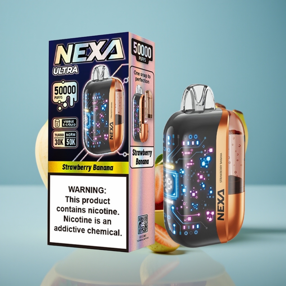 NEXA Ultra 50K Jednorazové Vape Jahoda-Banán 20ml/800mAh