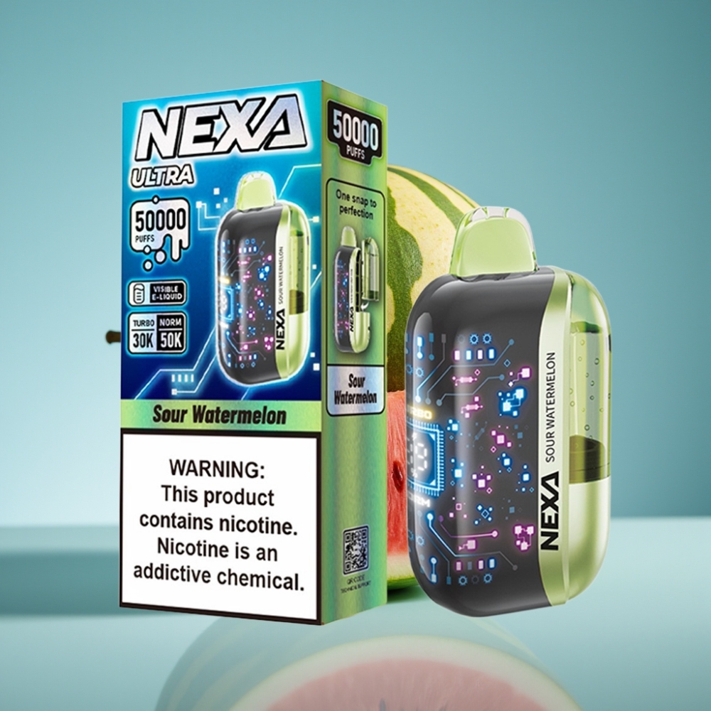 NEXA Ultra 50K Jednorazové Vape Kyslá Melóna 20ml 5 NEXA Ultra 50000 Puffs Jednorazové Vape Kyslá Melóna 800mAh