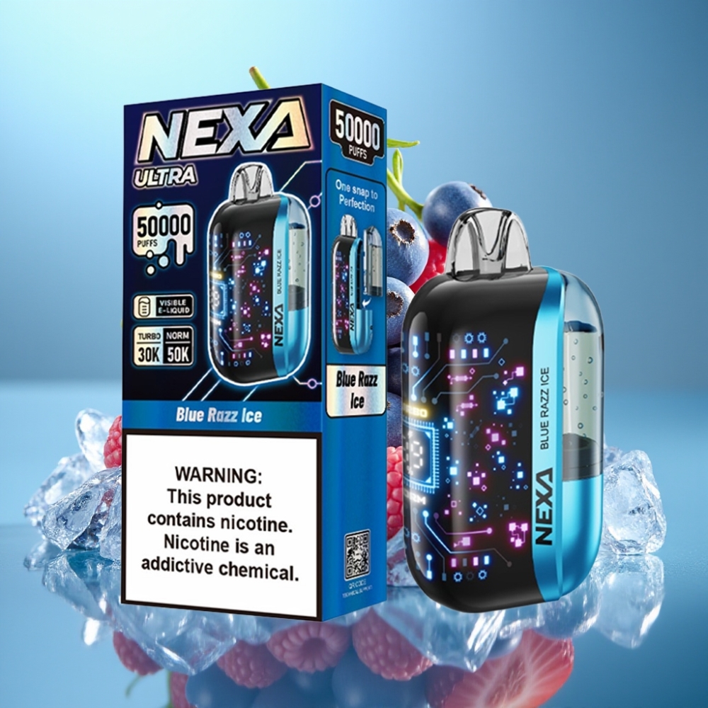 NEXA Ultra 50K Jednorazové Vape Modrá Malina Ľadová 20ml/800mAh NEXA Ultra 50000 Puffs Jednorazové Vape Modrá Malina Ľadová Typ-C