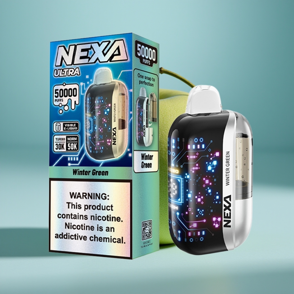 NEXA Ultra 50K Jednorazové Vape Zimná Zelená 20ml/800mAh NEXA Ultra 50000 Puffs Zimná Zelená 5 Nikotín