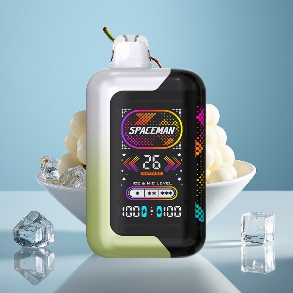 SMOK SPACEMAN SP40000 Jednorazové Vape Biele Hroznové Ľadové Zero Nicotine 20ml/1000mAh