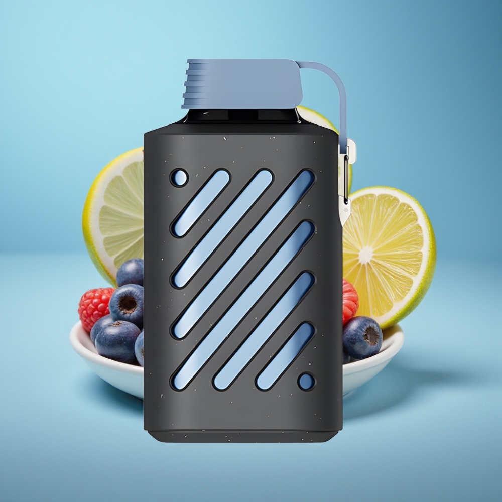 VOZOL GEAR 10000 Jednorázová E-Cigareta Modrá Malina Citrón 10000 potiahnutí 20 ml náplň
