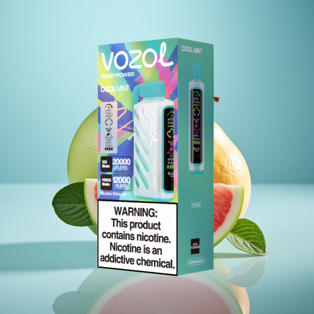 VOZOL Gear Power 20000 Puffs Jednorazové Vape Chladivá Mäta 20mL SiLC Tech