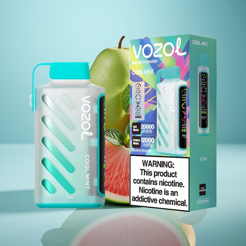 VOZOL Gear Power 20000 Puffs Jednorazové Vape Chladivá Mäta 20mL SiLC Tech