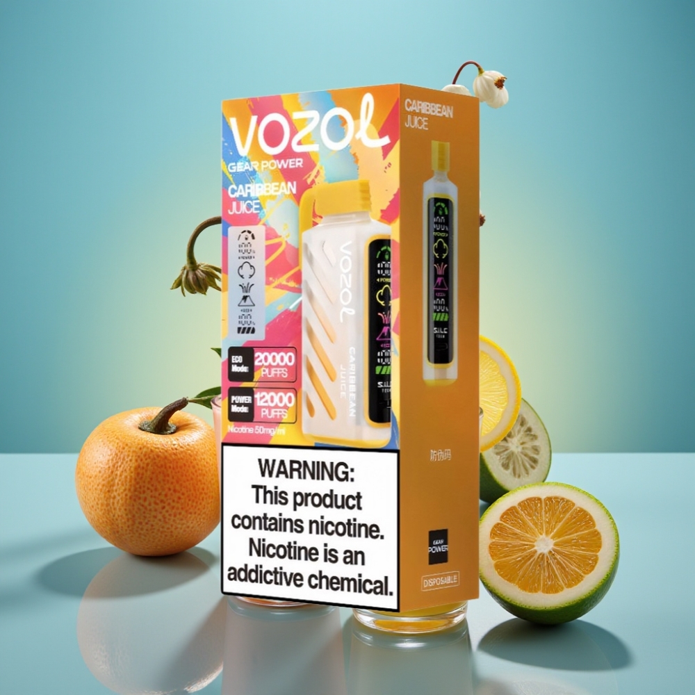 VOZOL Gear Power 20000 Puffs Jednorazové Vape Karibská Šťava 20mL SiLC Tech