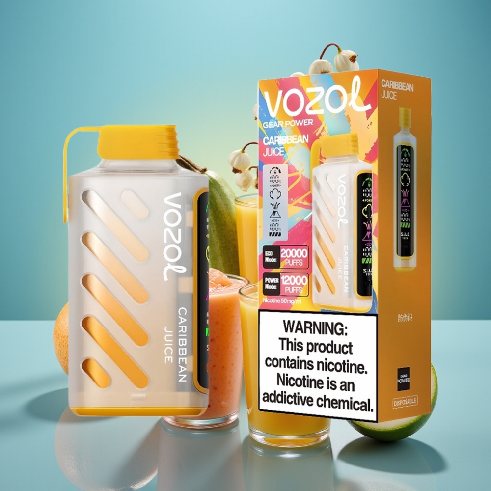VOZOL Gear Power 20000 Puffs Jednorazové Vape Karibská Šťava 20mL SiLC Tech