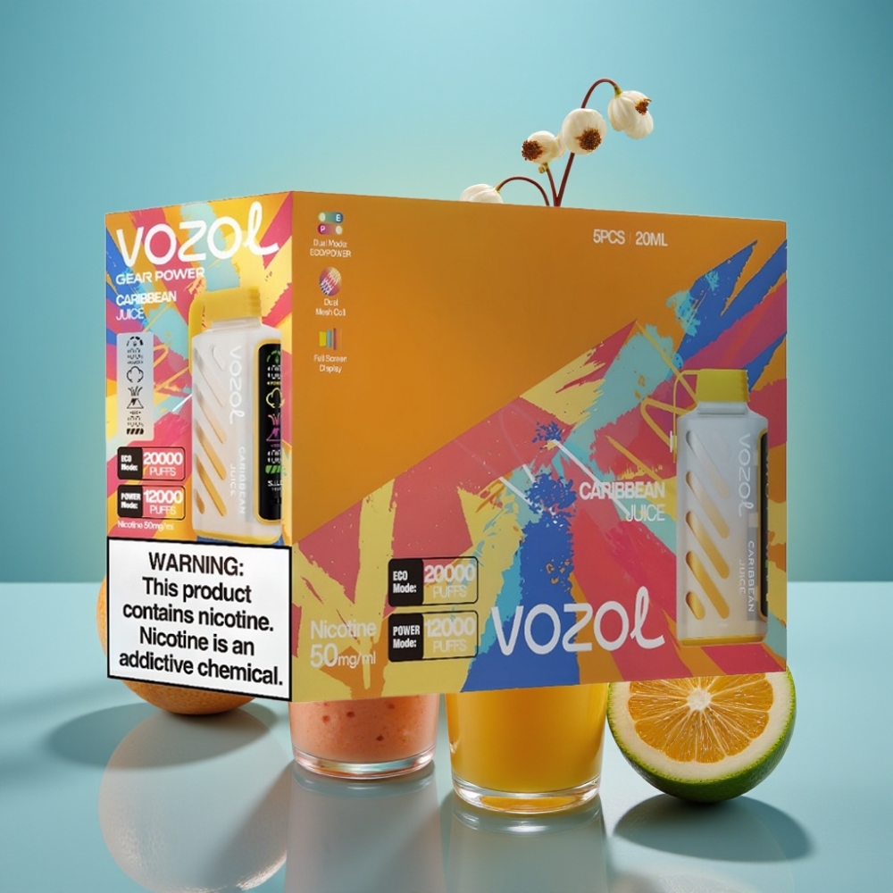 VOZOL Gear Power 20000 Puffs Jednorazové Vape Karibská Šťava 20mL SiLC Tech