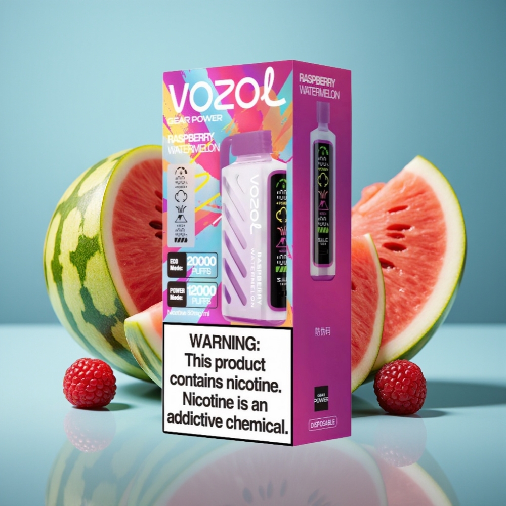 VOZOL Gear Power 20000 Puffs Jednorazové Vape Malina Vodný melón 20mL 5