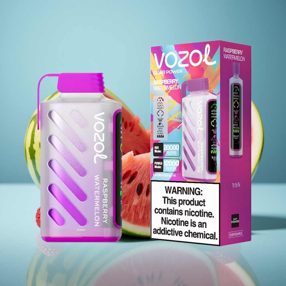 VOZOL Gear Power 20000 Puffs Jednorazové Vape Malina Vodný melón 20mL 5