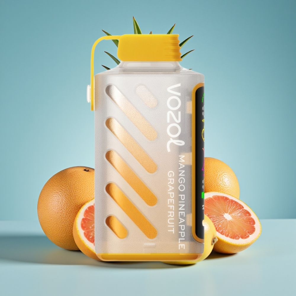VOZOL Gear Power 20000 Puffs Jednorazové Vape Mango Ananas Grep s technológiou SiLC Tech a 20mL kapacitou