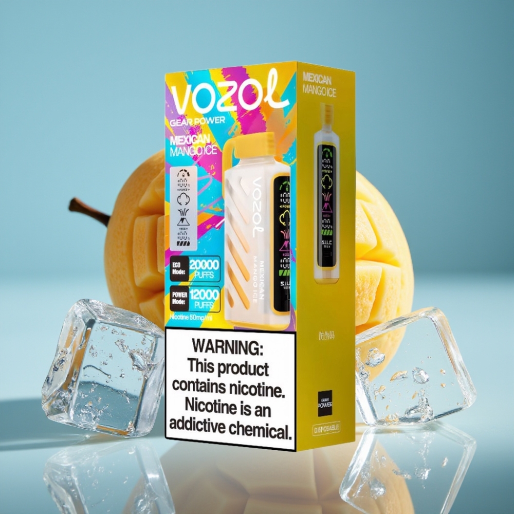 VOZOL Gear Power 20000 Puffs Mexické Mango Ľad Displej + SiLC Tech
