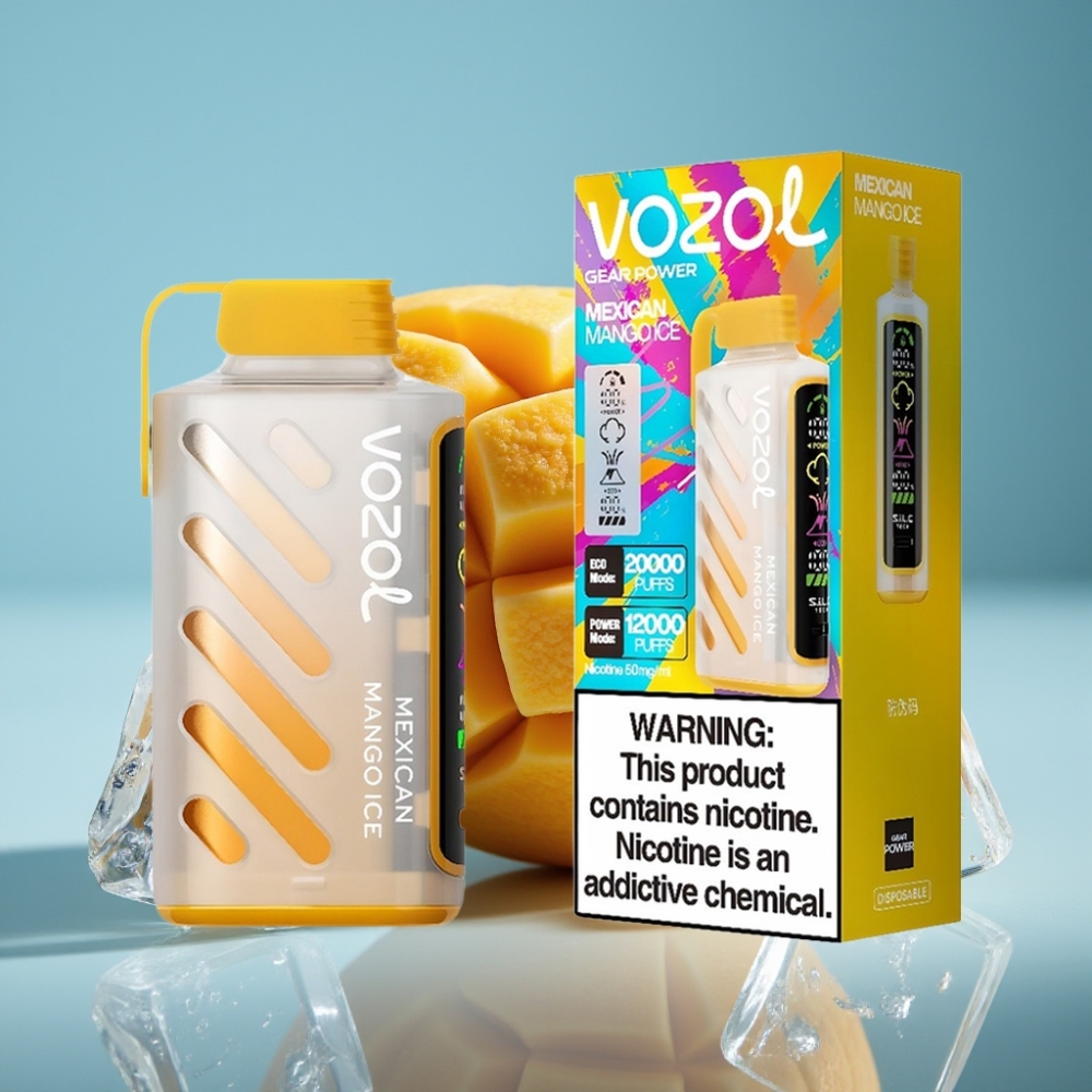 VOZOL Gear Power 20000 Puffs Mexické Mango Ľad Displej + SiLC Tech