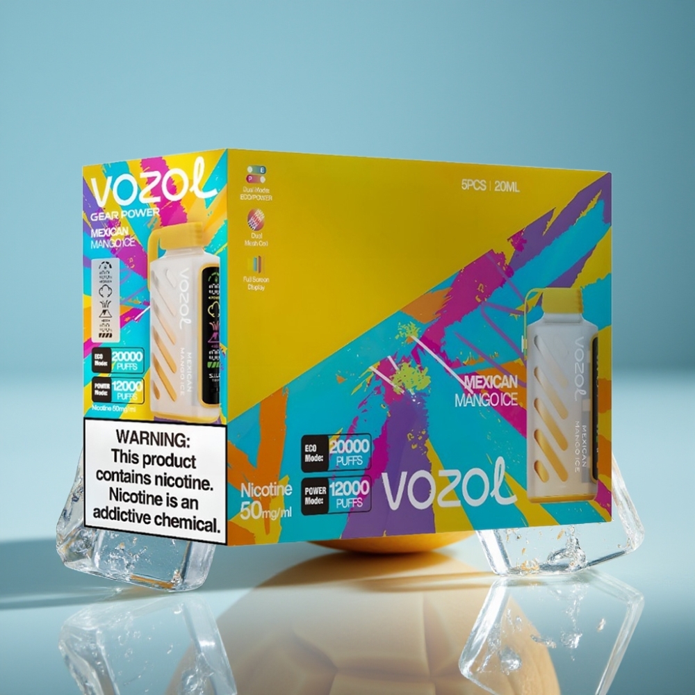 VOZOL Gear Power 20000 Puffs Mexické Mango Ľad Displej + SiLC Tech