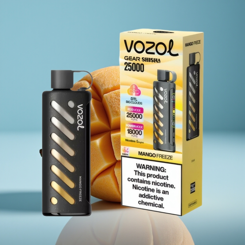 VOZOL Gear Shisha 25000 Puffs Mango Mraz Jednorazové Vape 1000mAh