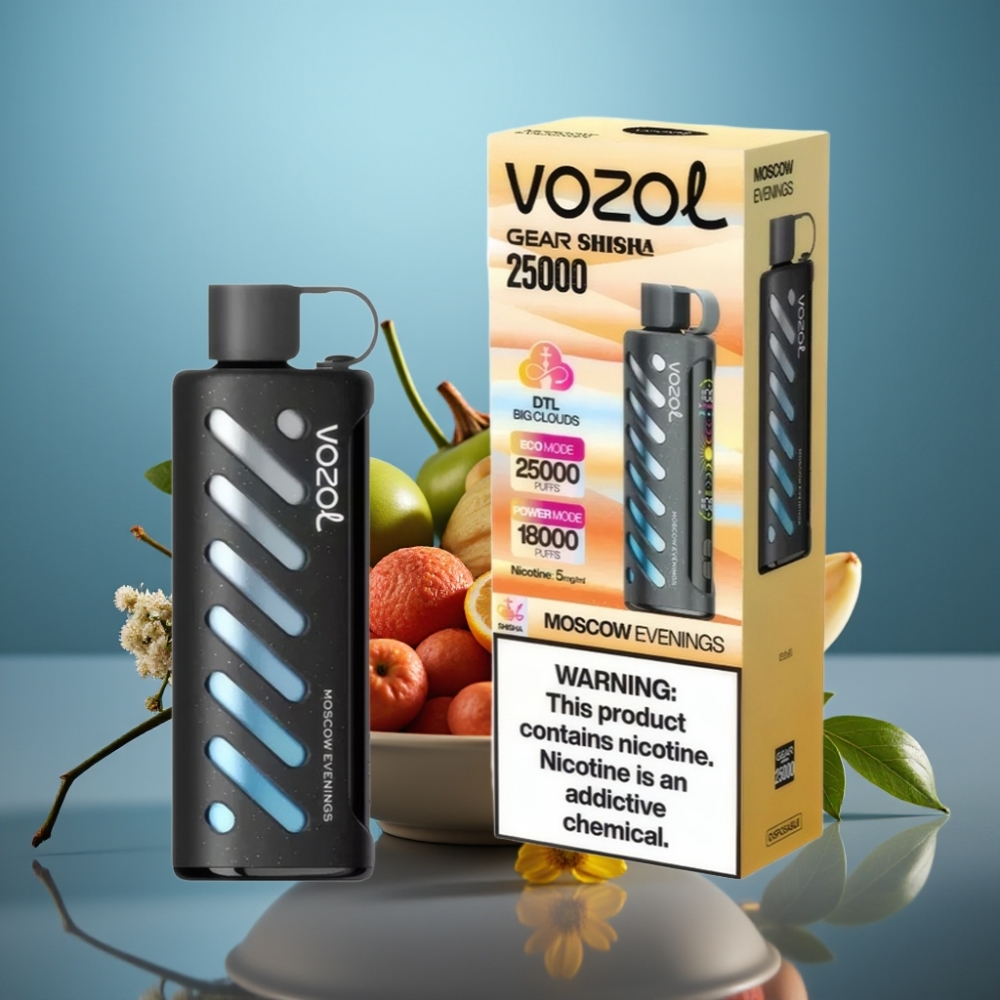 VOZOL Gear Shisha 25000 Puffs Moskovské Večery a 30 Chutí SiLC Tech Dual Mesh