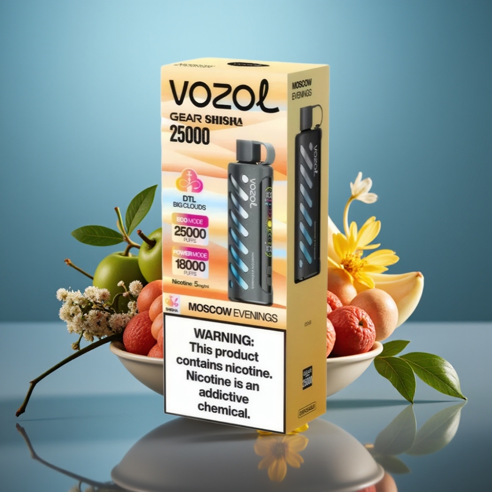 VOZOL Gear Shisha 25000 Puffs Moskovské Večery a 30 Chutí SiLC Tech Dual Mesh