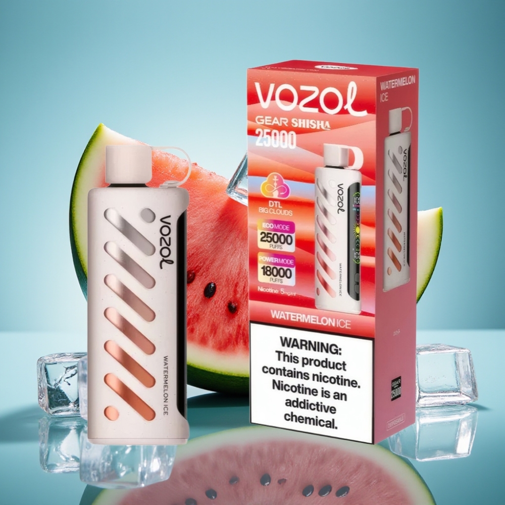 VOZOL Gear Shisha 25000 Puffs Vodový Melón Ice Dual Mesh VOZOL Gear Shisha 25000 Puffs 30 Príchutí SiLC Tech