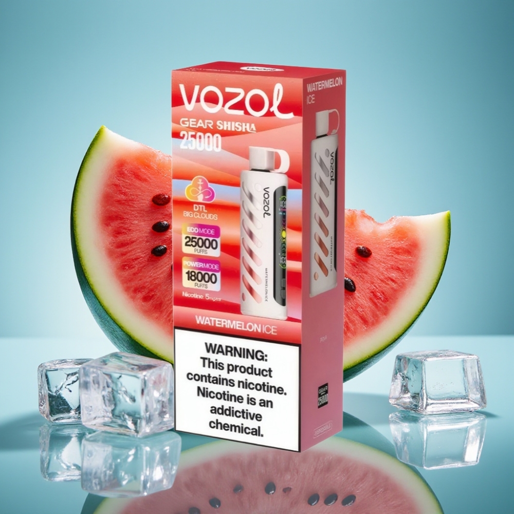 VOZOL Gear Shisha 25000 Puffs Vodový Melón Ice Dual Mesh VOZOL Gear Shisha 25000 Puffs 30 Príchutí SiLC Tech