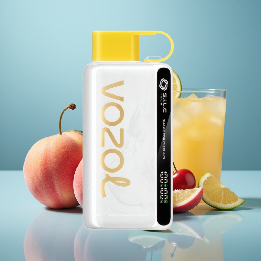 VOZOL STAR 9000/12000 Jednorázová E-cigareta Čerešňa Broskyňa Limonáda so SiLC TECH