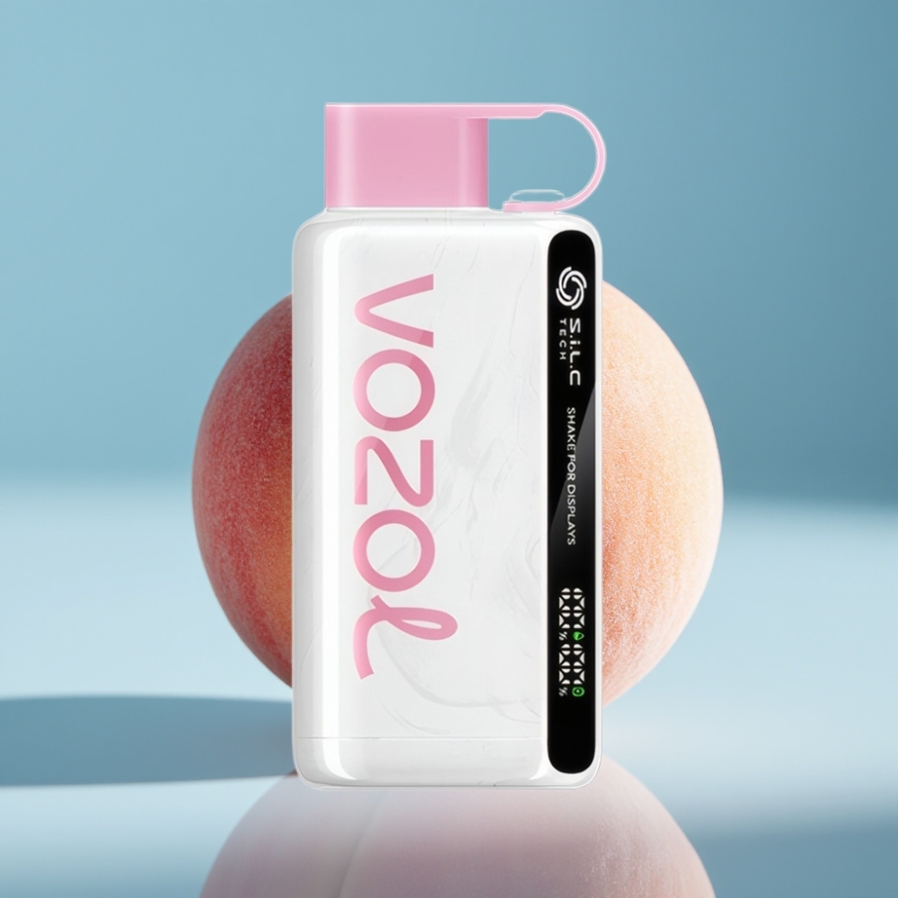 VOZOL STAR 9000/12000 Jednorázová Vape Broskyňa Ľad so SiLC TECH a 650mAh Batériou