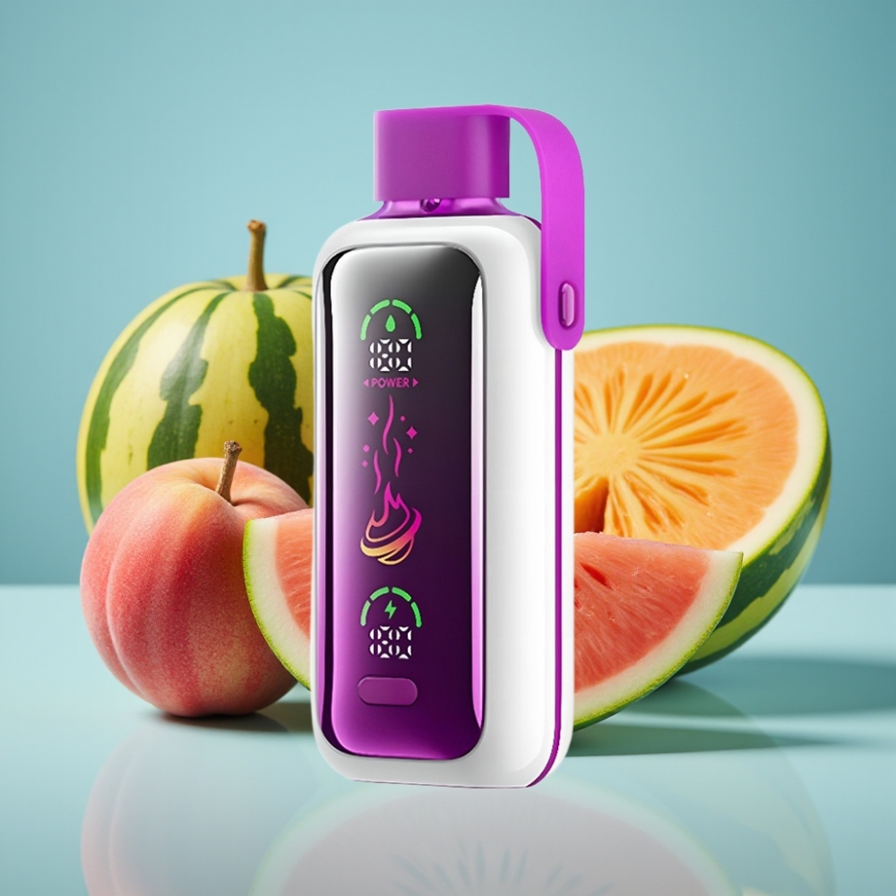 VOZOL Star 20000 Puffs Jednorazové Vape Broskyňa Mangovo Melónové s 22 HD obrazovkou a Dual Mesh