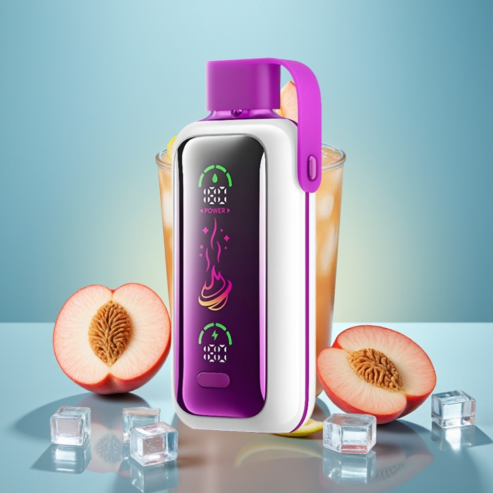 VOZOL Star 20000 Puffs Jednorazové Vape Broskyňa Ľad s 22 HD zrkadlovým displejom
