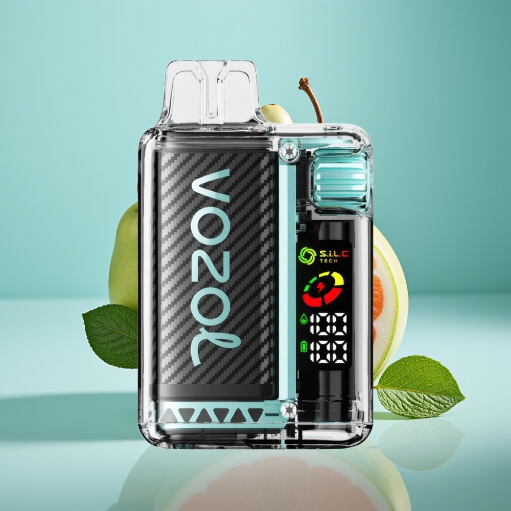 VOZOL Vista 20000 Puffs Dobíjateľná Elektronická Cigareta Miami Mäta s OLED Displejom a 650mAh Batériou