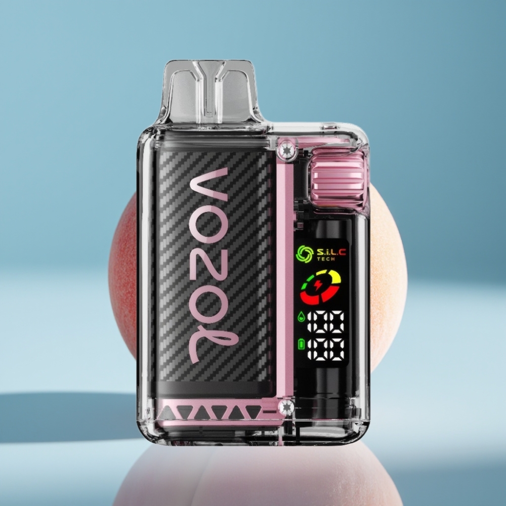 VOZOL Vista 20000 Puffs Dobíjateľná Elektrónka Broskyňa Ľad s OLED Displejom a 650mAh Batériou