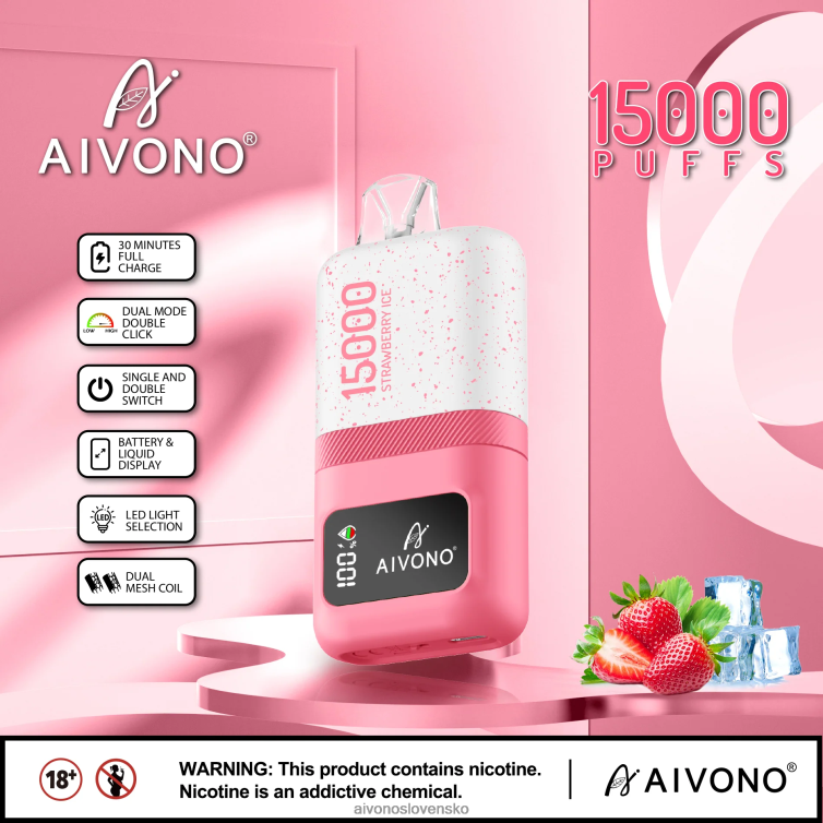 Aivono Slovensko 62L8BJ71 Aivono AIM magic 15 000 jahodový ľad