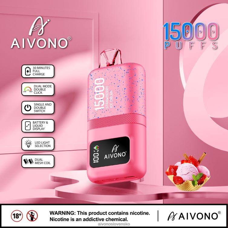 Aivono Vape Slovensko 62L8BJ66 Aivono AIM magic 15 000 jahodová zmrzlina