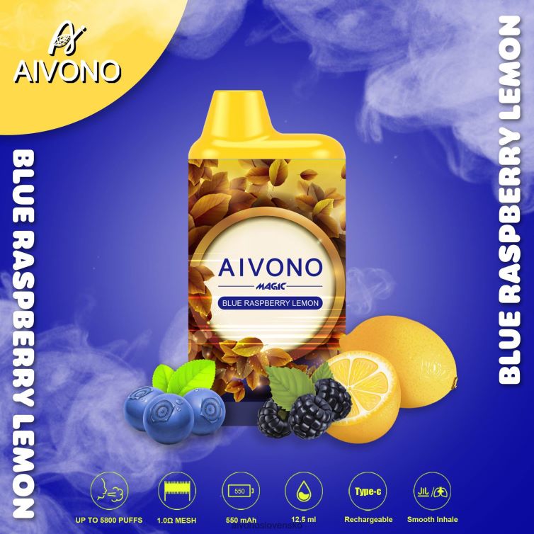 Aivono Puffs 62L8BJ91 Aivono AIM MAGIC 5800 krabičková cigareta modrý malinový citrón