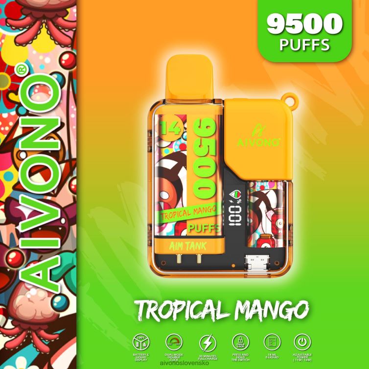 Aivono Vape Slovensko 62L8BJ39 Aivono AIM TANK 9500 tropické mango