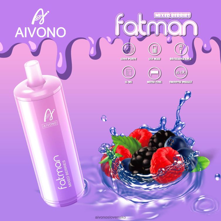 Aivono Vape Slovensko 62L8BJ27 Aivono FATMAN 6800 zmiešané bobule