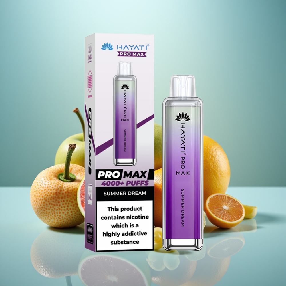 Hayati Pro Max 4000 Puffs Jednorazové Vape Letný Sen, 2ml nádrž