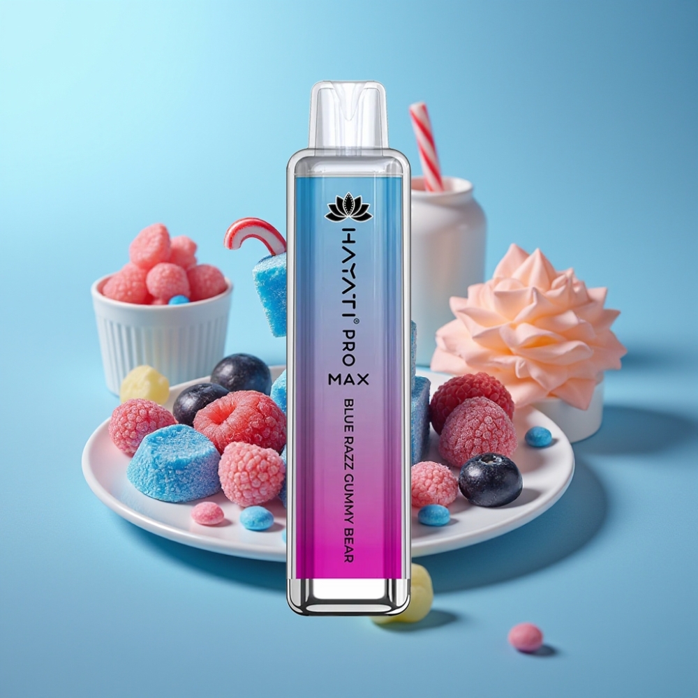Hayati Pro Max 4000 Puffs Jednorazové Vape Modrý Gummy Medveď, 5% Nikotín, 1400mAh Batéria